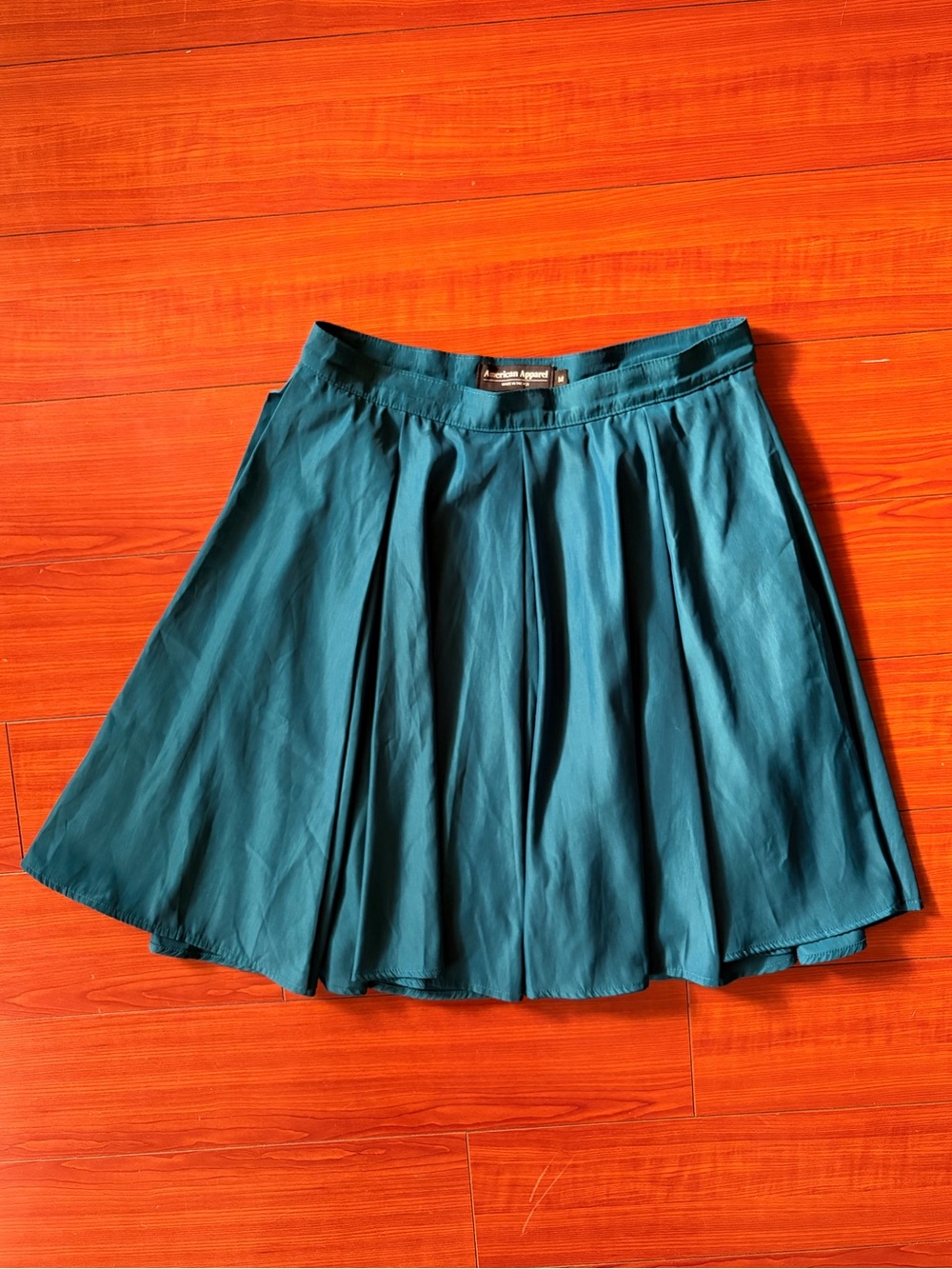 American Apparel Teal Circle Skater Skirt